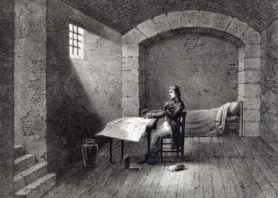 Brigadier-General Bonaparte in Prison in the Fort Carre in Nice, Engraved by Jean-Baptiste Jobard (1792-1861) by French School